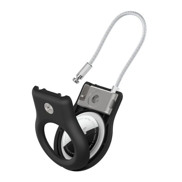 Фото - Чехол для беспроводного маяка Belkin Secure Holder with Wire Cable AirTag, Black (MSC009BTBK)